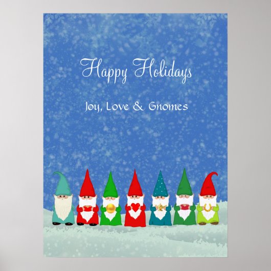 Vreugde, Liefde & Kerstkabouters Poster (Voorkant)