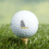 Vreugde Liefde Latkes Vrede Chanoeka Grappig Joods Golfballen (Insitu Shirt)