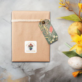 Vreugde, Liefde & Vrede Gelukkig Pasen | Vierkante Sticker