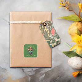 Vreugde, Liefde & Vrede Gelukkig Pasen | Vierkante Sticker