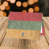 Vreugde Liefde Vrede Rustieke 3-foto Kerstboom Feestdagen Kaart