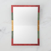 Vreugde Liefde Vrede Rustieke 3-foto Kerstboom Feestdagen Kaart (Binnen)