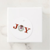 Vreugde met krans bedankjes labels (In situ)