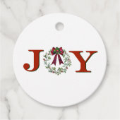 Vreugde met krans bedankjes labels (Voorkant)