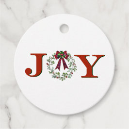 Vreugde met krans bedankjes labels