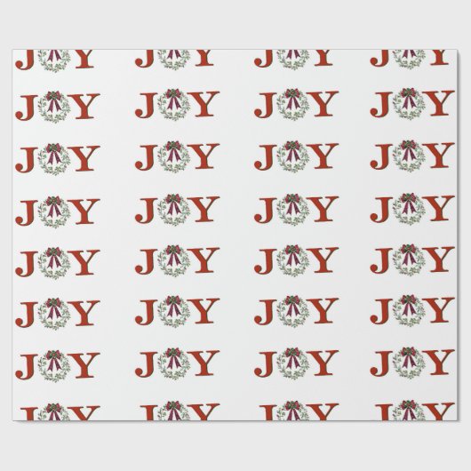 Vreugde met krans cadeaupapier (Vlak)