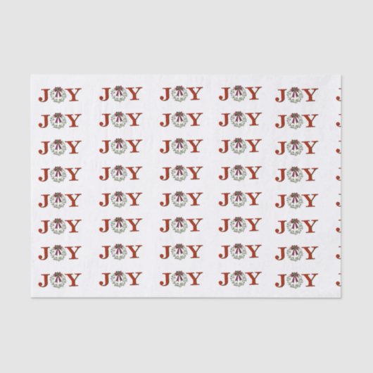 Vreugde met krans tissuepapier (Voorkant)