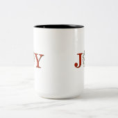 Vreugde met krans tweekleurige koffiemok (Center)