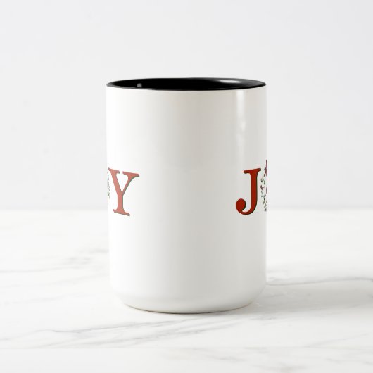 Vreugde met krans tweekleurige koffiemok (Center)