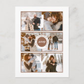 vreugde | Modern 6 foto's Familie Kerstgroet Briefkaart (Voorkant)