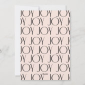 Vreugde Modern Kerstmisfoto Minimaal Ontwerp Feestdagenkaart (Achterkant)