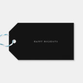 Vreugde Modern Zwart-wit Hand Lettered Script Cadeaulabel (Achterkant Horizontaal)