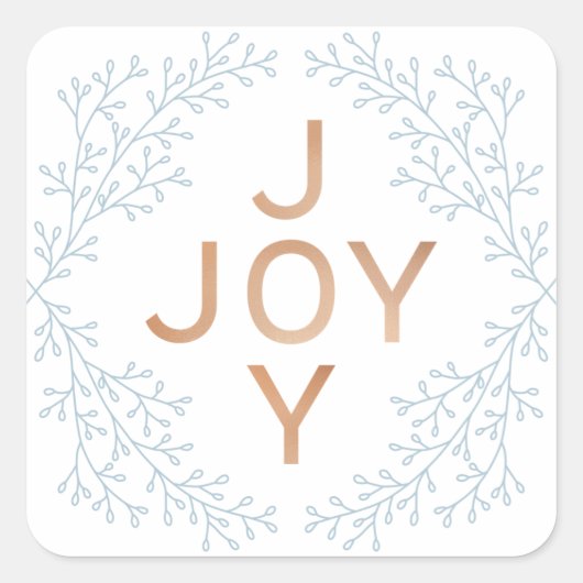 vreugde | Moderne en elegante vakantie met geblade Vierkante Sticker (Voorkant)