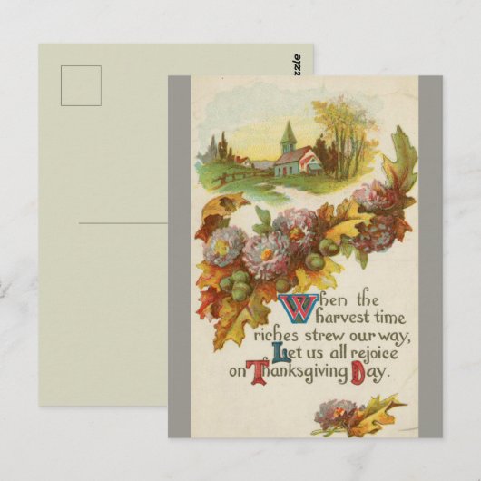 vreugde op Thanksgiving Dag Briefkaart (Voorkant / Achterkant)