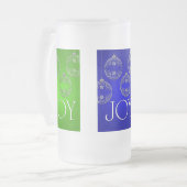 Vreugde Ornamenten op sieraden tinten elegant Matglas Bierpul (Voorkant links)