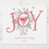 Vreugde Oudejaarsavond 2023 Mousserende Wijn Labe Sparkling Wijnetiket (Enkel label)