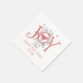 Vreugde Oudejaarsavond Toast 2024 Servet (Hoek)