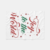 vreugde over de wereld fleece deken (Voorkant (Horizontaal))