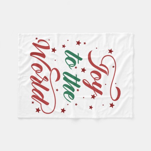 vreugde over de wereld fleece deken (Voorkant (Horizontaal))