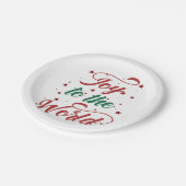 vreugde over de wereld papieren bordje (Gekanteld)