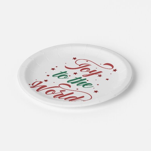 vreugde over de wereld papieren bordje (Gekanteld)