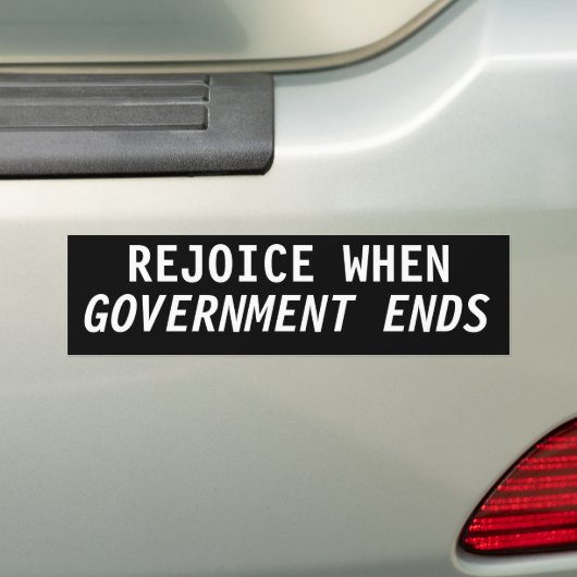 Vreugde over het einde van de regering bumpersticker (Op auto)