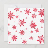 Vreugde! Rode & Witte Sneeuwvlokken Vakantie Fotok (Achterkant)