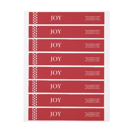 Vreugde Rood Wit Vrolijk Kerstfeest (Vel)