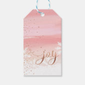 vreugde | Roze Blush Waterverf Ombre Wash Sneeuwvl Cadeaulabel (Voorkant)