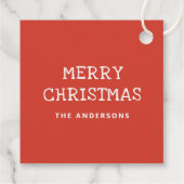 Vreugde. Schattige winterkerstbos beer dier Bedankjes Labels (Achterkant)