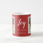 vreugde | Twee foto's Rode Kerstvakantie Koffiemok (Center)