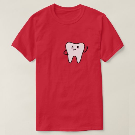 vreugde uit schattige tand t-shirt (Design voorkant)