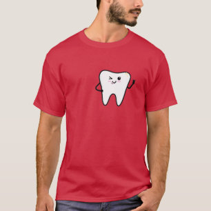 vreugde uit schattige tand t-shirt