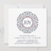 vreugde | Uitnodiging voor het diner op kerstavond (Voorkant)