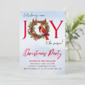 vreugde | Uitnodiging voor kerstfeest (Staand voorkant)