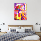 Vreugde van de handel Olie op Canvas door Mojisola Afdruk (Insitu (Slaapkamer))