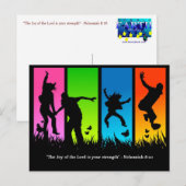 Vreugde van de Heer Christelijk briefkaart Nehemia (Voorkant / Achterkant)