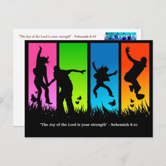 Vreugde van de Heer Christelijk briefkaart Nehemia (Voorkant / Achterkant)
