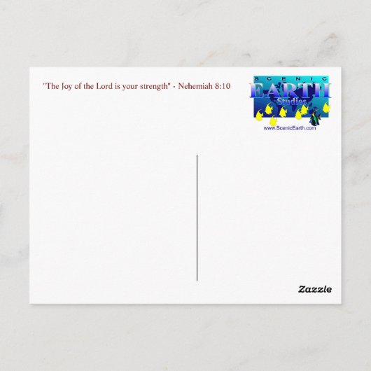 Vreugde van de Heer Christelijk briefkaart Nehemia (Achterkant)