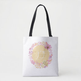 Vreugde van de Heer is mijn Kracht Bloemen Tote Bag