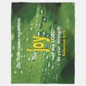 VREUGDE VAN DE HEER IS UW KRACHT Christelijke Fami Fleece Deken (Voorkant)