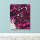 Vreugde van de Heer is uw Kracht KJV Verse Canvas Afdruk (Insitu (Houten vloer))