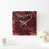 Vreugde van de Heer is uw Kracht KJV Verse Vierkante Klok (Huis)