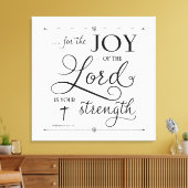 Vreugde van de Heer - Nehemia 8:10 Canvas Afdruk (Insitu (Woonkamer))