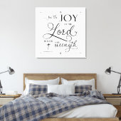 Vreugde van de Heer - Nehemia 8:10 Canvas Afdruk (Insitu (Slaapkamer))