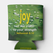 VREUGDE VAN DE HEER Nehemia 8:10 Schrift Blikjeskoeler (Achterkant)