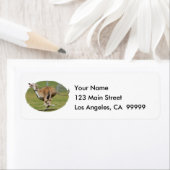 Vreugde van hardlopen in gras etiket (Insitu)