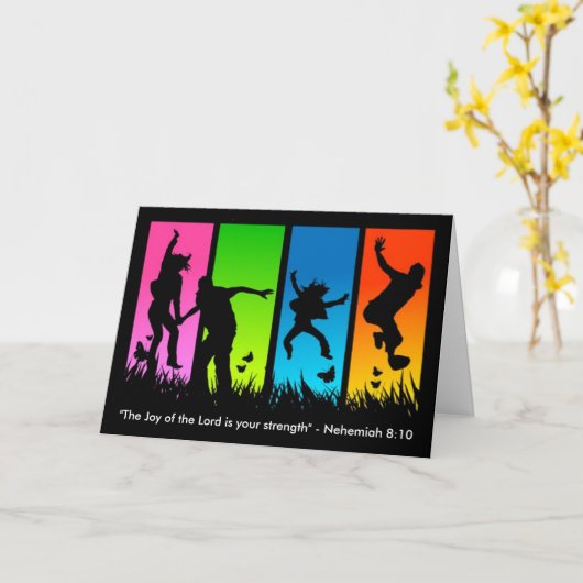 Vreugde van het 8:10 van Lord Christian Card Kaart (Gele Bloem)