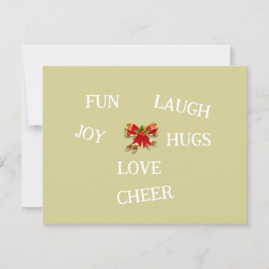 Vreugde van Kerstmis Dank u kaart (Voorkant)