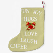 Vreugde van Kerstmis Kous Kleine Kerstsok (Achterkant)